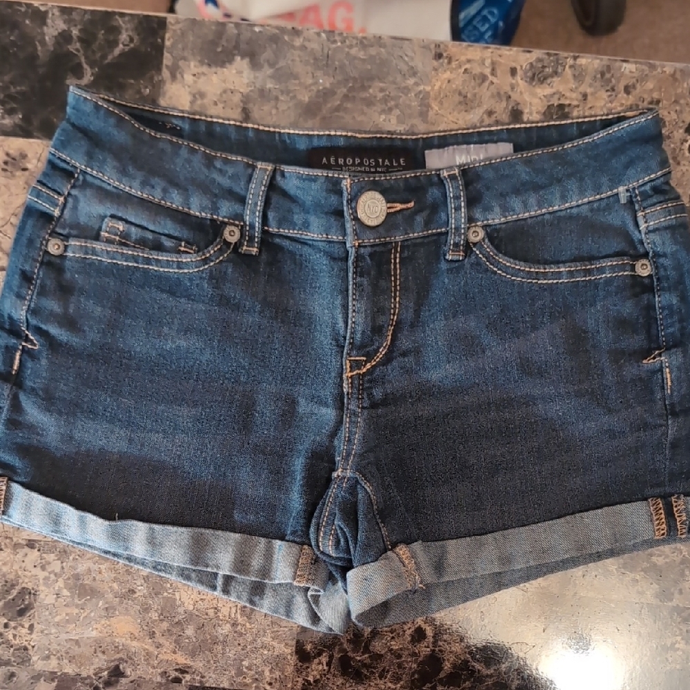 Aeropostale Blue Jean Shorts Classic Style